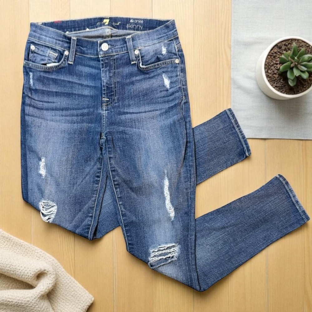🌟 7 For All Mankind “The Ankle Skinny” Jeans – Size 26 🌟
